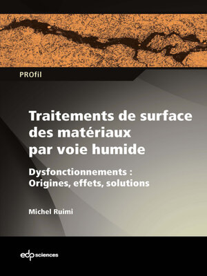 cover image of Traitements de surface des matériaux par voie humide